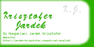 krisztofer jardek business card